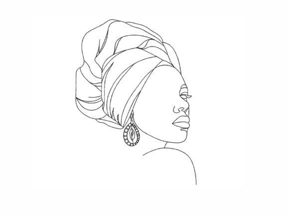 African Woman Embroidery Design Review