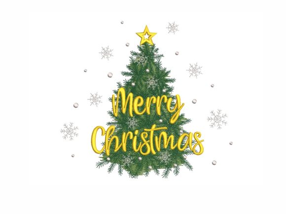 Chistmas Tree Embroidery Design