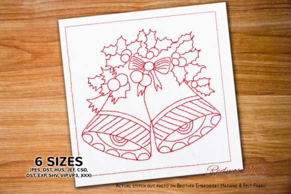 Decorative Christmas Bell Redwork Review