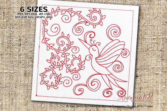 Flying Bird Redwork Design Review