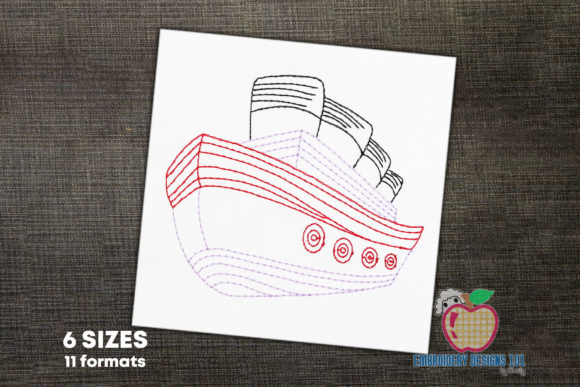 Luxury Cruise Ship Line Art