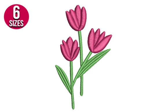 Tulips: A Fresh Embroidery Accent for Boutique Apparel